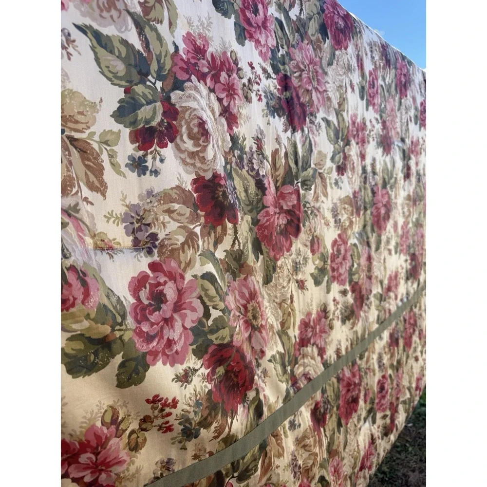VTG 5 Piece Chaps Ralph Lauren Rosemont Q Comforter, Shams Bedskirt Reversible